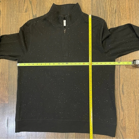 NWOT Billy Reid Mens Long Sleeve Donegal Half Zip Pullover Sweater Charcoal XL - Picture 6 of 9